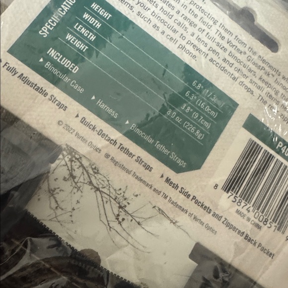 Vortex Glasspak Tan Binocular Harness Bag recommended for 50mm or smaller binos - Picture 4 of 7